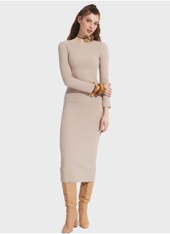 Crew Neck  Ruched Detail Dress - pzsku/Z977B47F4164CD91D4318Z/45/_/1722918066/673817b1-a992-4051-96d5-565d614f3930