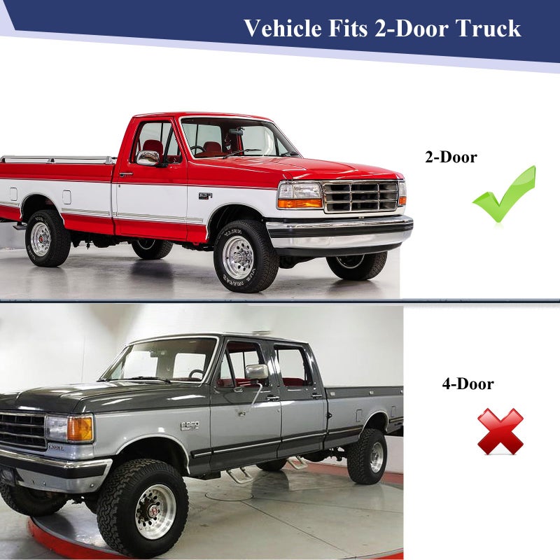 ItranMc Window Molding Sweep Felt Trim Seal for 1987-1997 Ford F150 F250 F350 Bronco,Front Inner & Outer Door Weatherstrip Window Seal Belt,Replace#E7TZ1521452A E7TZ1521453A F2TZ1521456A F2TZ1521457A - Image 5