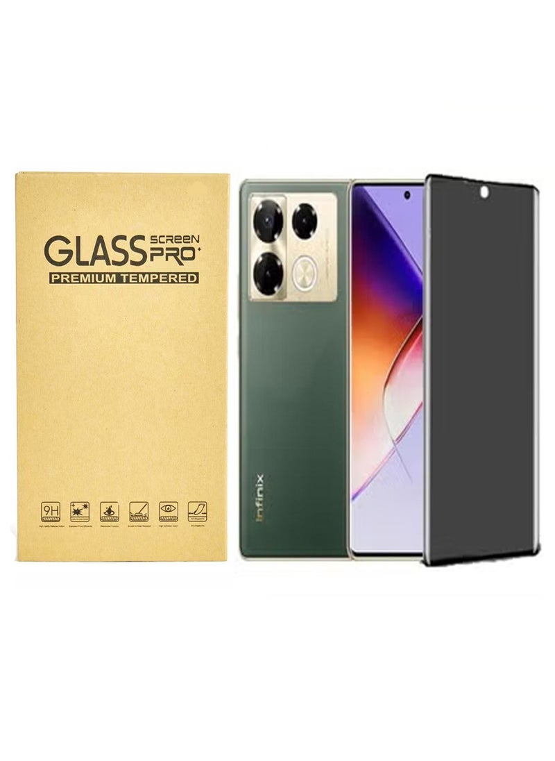 Generic 1 Pack Privacy Screen Protector for Infinix Note 40 Pro ,Support Fingerprint Unlock High hardness Tempered Glass Film,Anti-Scratch Case  - Image 1
