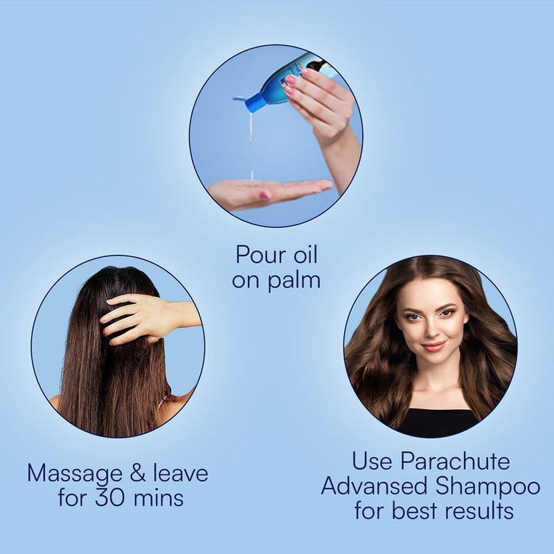 Parachute Sampoorna Coconut Hair Oil for Thick & Strong Hair - 300ml - Image 5