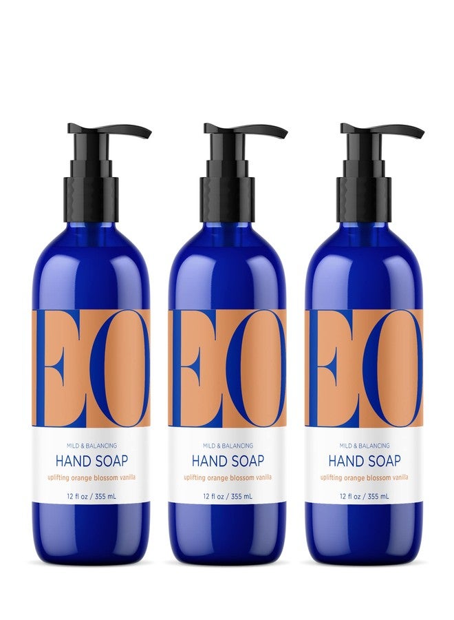 EO Liquid Hand Soap, 12 Ounce (Pack of 3), Orange Blossom and Vanilla, Organic Plant-Based Gentle Cleanser with Pure Essential Oils - Image 1