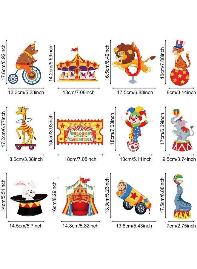 Zonon 30 قطعة من زينة الكرنفال المعلقة على شكل دوامة ملونة على شكل حيوانات السيرك لوازم حفلات استقبال المولود الكرنفالي زينة على شكل سقف مزدوج الجوانب لزينة حفلات استقبال المولود وأعياد الميلاد - Image 3