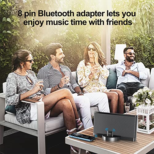 Smof 8 Pin Bluetooth Adapter Receiver Only for Bose Sounddock III/XT, Philips DS1155B/93, Philips AJ7260D/93, JBL MS302GM, Yamaha TSX-14, iHome IPL8BN, Zeppelin Air C Bowers Wilkons, RSR DS406BT - Image 4