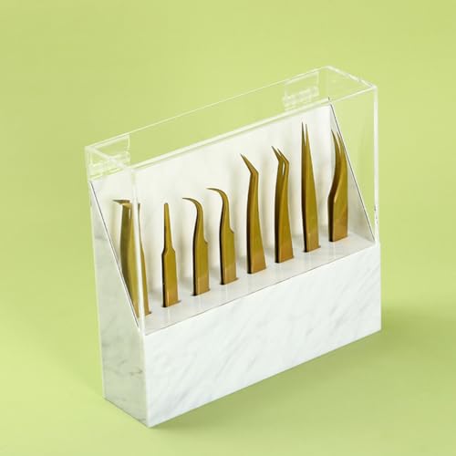LIXIMMAZN 8 Holes Tweezers Holder, Acrylic Rack Storage Eyelash Extension Tools with Dust Cover Tweezer Display Stand Holder Eyelash Extension Supplies Acrylic Display Stand Tool Salon - Image 5