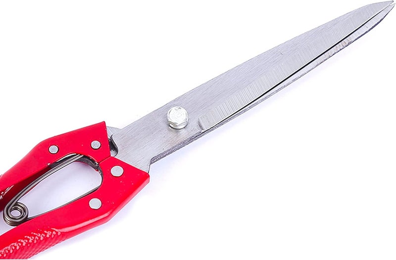 LCDCM Grass Sheep Shear - Coated Wear-Resistant Handle, Manganese Steel Double-Edged, Strong Spring Suitable For Manual Shearing of Cow, Sheep, and Horse Hair (Red 12.6 inches) - Image 2