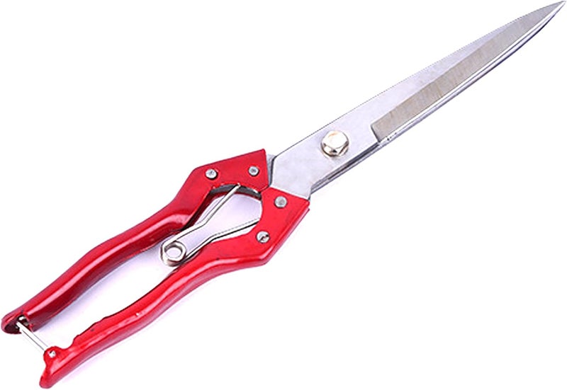 LCDCM Grass Sheep Shear - Coated Wear-Resistant Handle, Manganese Steel Double-Edged, Strong Spring Suitable For Manual Shearing of Cow, Sheep, and Horse Hair (Red 12.6 inches) - Image 1