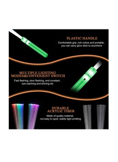 KASTWAVE Color Glow Sticks, KASTWAVE Glow in the Dark Party Supplies Includes 4 Fiber Optic Light up Wand and 4 LED Glow Sticks Glow Flashing Wands Multi Color Glow Sticks for Party Included (8 Pieces)  - Image 4