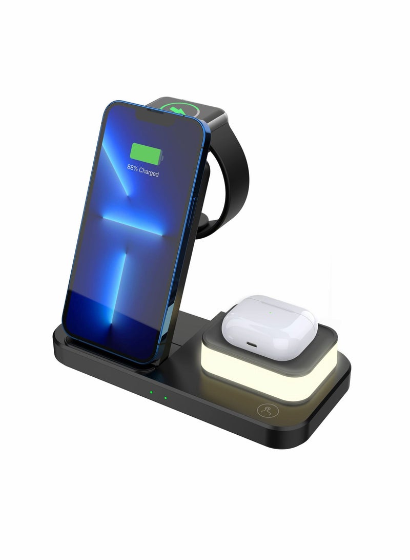 Y&D Wireless Charger, 3-in-1 Charging Station Dock Stand with Night Light - Image 1