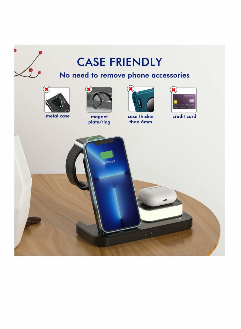 Y&D Wireless Charger, 3-in-1 Charging Station Dock Stand with Night Light - Image 5