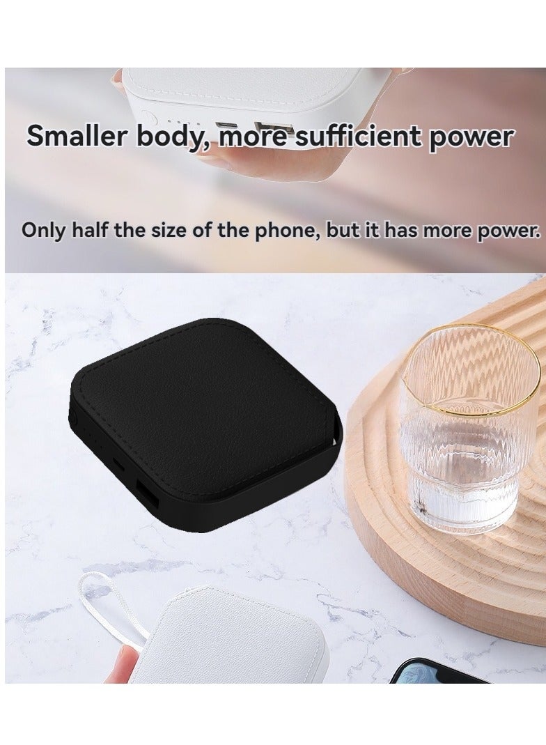 بنك طاقة صغير بسعة 20000 مللي أمبير في الساعة، بنك طاقة محمول صغير الحجم ومبتكر ورفيع للغاية (أسود) - Image 2