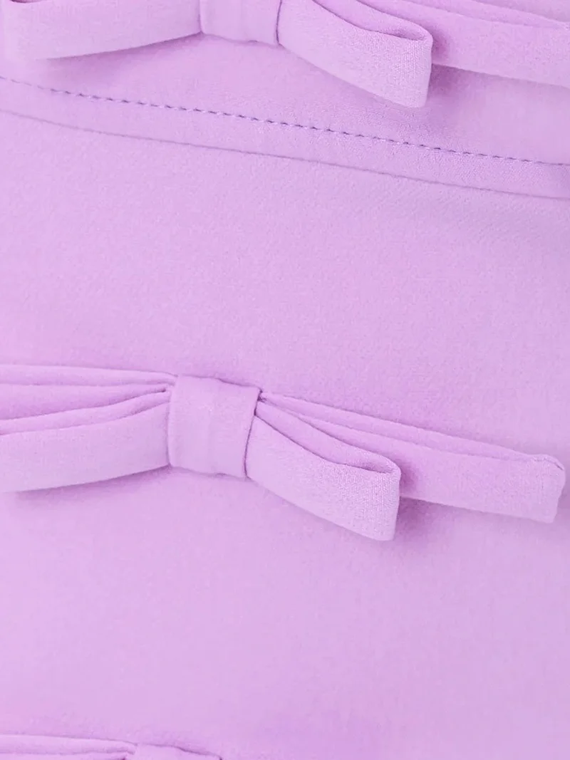 HICCUP Purple Sleeveless Bodycon Top with Bow Detail for Women | Best Price UAE