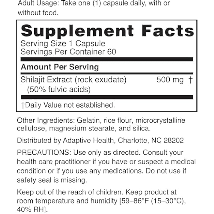 Nugenix Essentials Shilajit Capsules Supplement - 500mg, Standardized to 50% Fulvic Acids, 120 Capsules - Image 2
