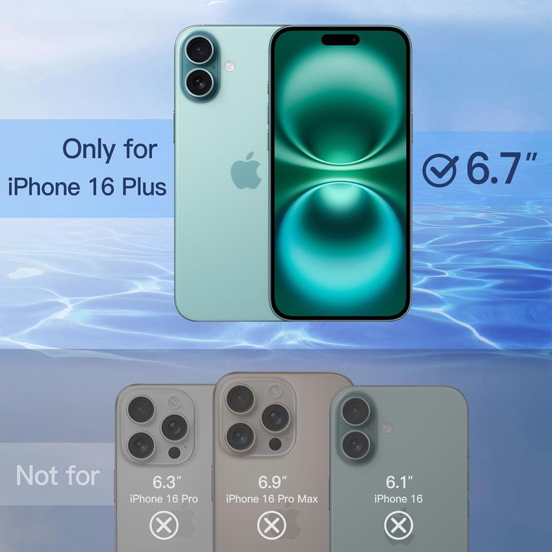 Jetech Privacy Screen Protector for iPhone 16 Plus 6.7-Inch, Anti-Spy Tempered Glass Film with Easy Installation Tool, 2-Pack - Image 2