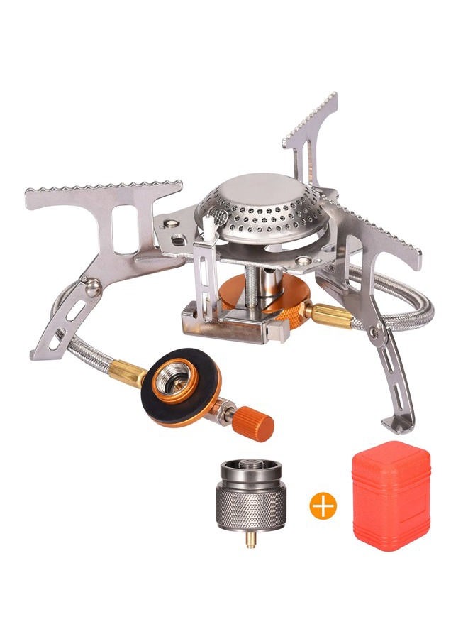 Sagafly Portable Camping Gas Stove with 1LB Propane Tank Adapter, Foldable Camp Stove Backpacking Stove with Piezo Ignition for Outdoor Hiking Cooking Burner - Image 1