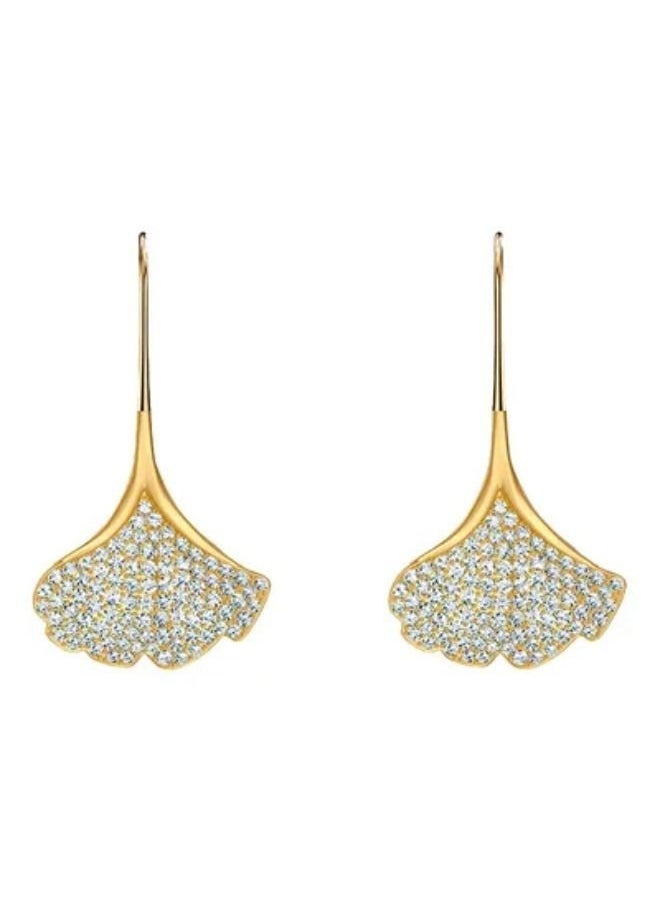Chomel - Stunning Gingko Drop Studs Earrings - Image 1