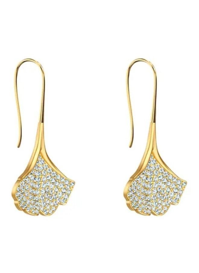 Chomel - Stunning Gingko Drop Studs Earrings - Image 1