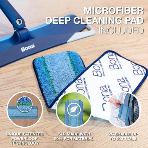 Bona 2-Piece Microfiber Cleaning Pads & 1-Piece Dusting Pad – Washable & Reusable Mop Cloth for All Floor Types | Non-Stick, Scratch-Proof, High Water Absorption | Wet & Dry Use - Image 5