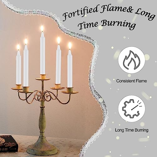 Tobeape Spell Chime Candles 24 pcs White Candles, 4" Tall Unscented Mini Taper Candle for Christmas, Witchcraft, Wiccan Altar, Magic Tool, Ritual, Prayer, Meditation, Wedding Party Decoration, Shabbat - Image 5