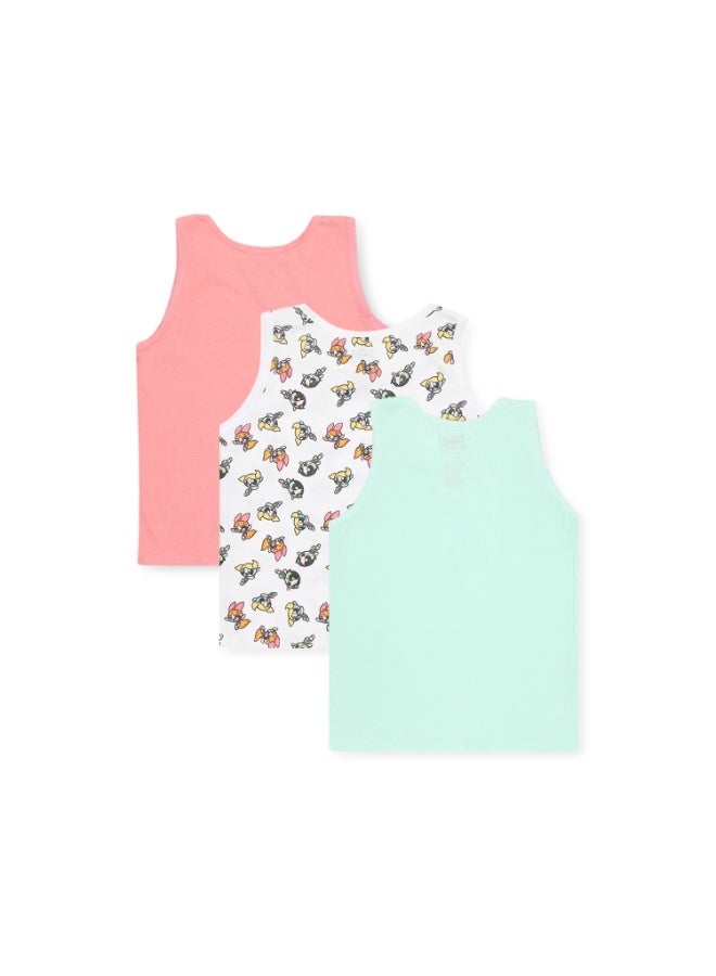 Power Puff Girls VEST GIRLS PPF 3PCS PACK 2-8 YRS JK - Image 2