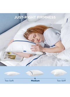 Bedsure Bedsure King Pillows 2 Pack - King Size Pillows Set of 2 Hotel Quality Fluffy Bed Pillows for Sleeping, Breathable Cover, Soft & Supportive Down Alternative Filling for Side, Back or Stomach Sleepers  - Image 5