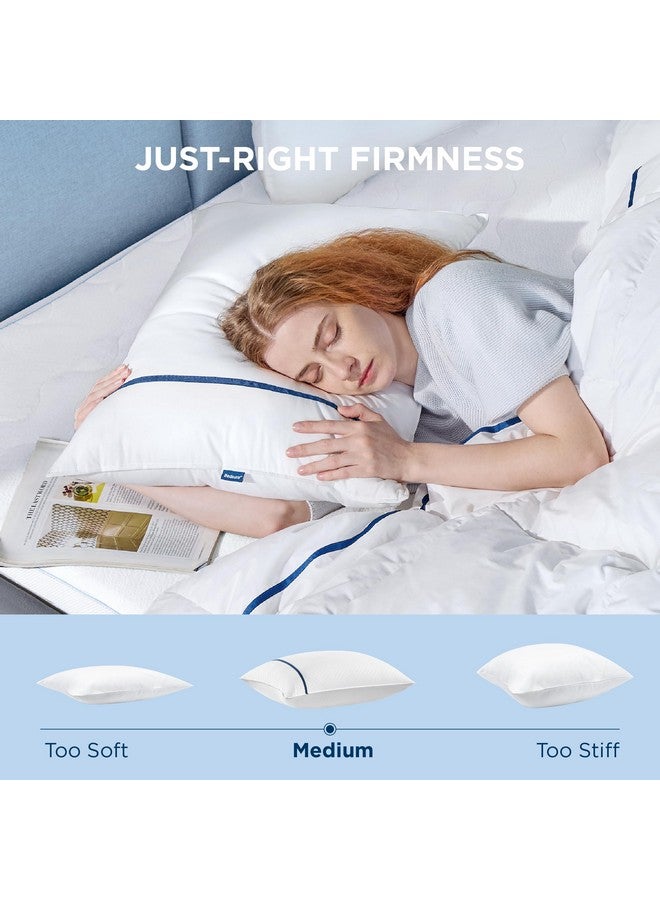 Bedsure Bedsure King Pillows 2 Pack - King Size Pillows Set of 2 Hotel Quality Fluffy Bed Pillows for Sleeping, Breathable Cover, Soft & Supportive Down Alternative Filling for Side, Back or Stomach Sleepers  - Image 5