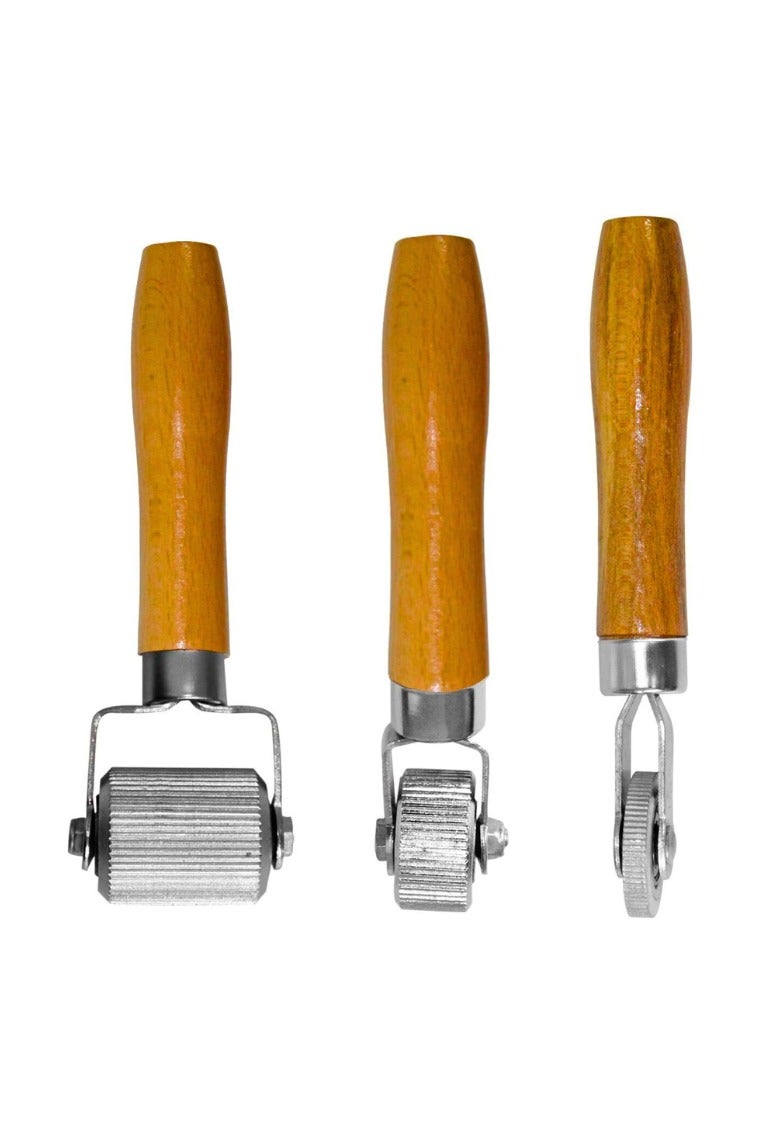 Chase Up Car Sound Deadening Hand Roller Sound Noise Insulation Tool 3PCS For Auto Noise Roller Car Sound Deadener Application Installation Tool Rolling Wheel Interior Accessories Working Area with Wood Handle - Image 3