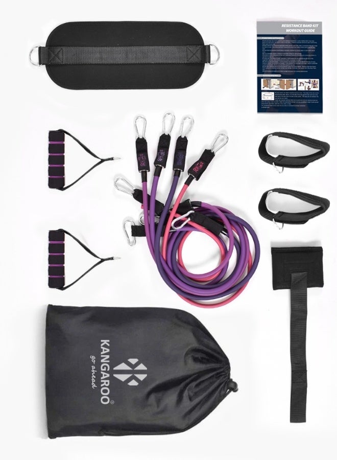 كانجرو طقم أشرطة مقاومة للياقة البدنية مكون من 11 قطعة - Image 2