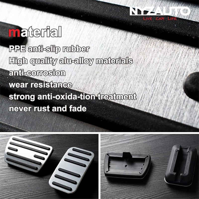 NYZAUTO Anti-Slip Performance Foot Pedal Pads Kit - Image 5