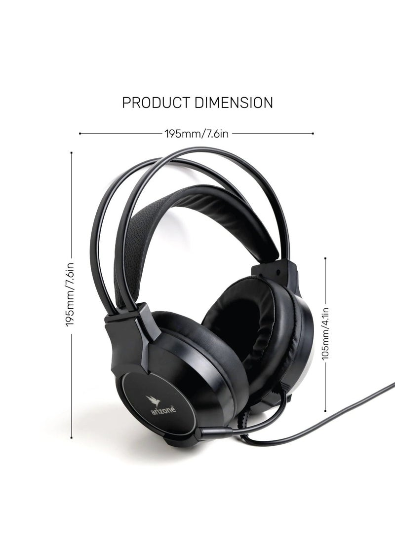 أريزون سماعة ألعاب أريزونا B606 RGB مع ميكروفون - سماعات ألعاب بمحركات 50 مم لأجهزة الكمبيوتر الشخصية و PS4 و Xbox One - Image 3