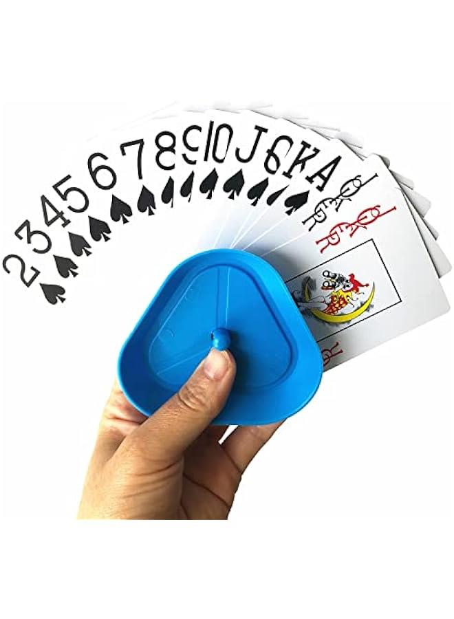Playing Card Games Holder - 4Pack Little Hands Cards Tray for Kids, Seniors,Hands Free Cards Holders for Cards Game,  Parties, Family Card Game Nights - Image 3