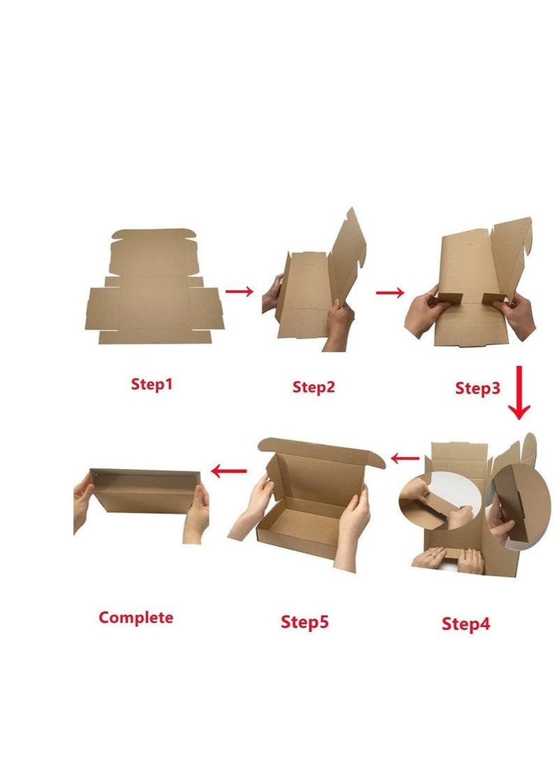 Generic Corrugated Cardboard Carton Shipping Boxes, 25×20×9cm Mail Small Parcel Postal Boxes, Brown Packaging Mailing Boxes for Business, Posting, Storing or Gift  - Image 5