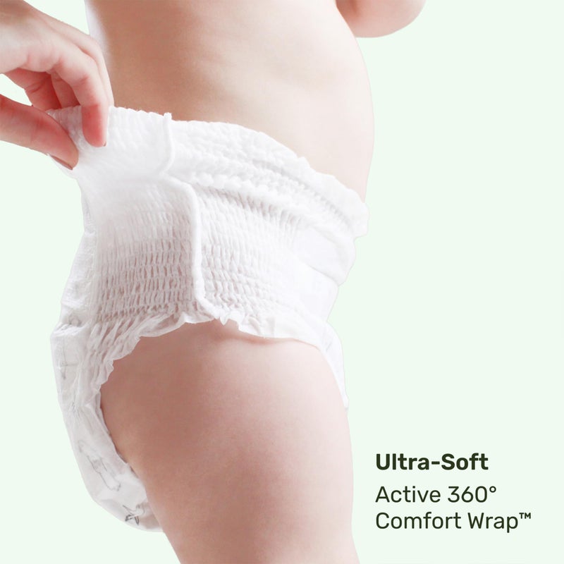 Parasol Clear+Dry Natural Disposable Diaper Pants, RashShield Protection and Active 360 Comfort Wrap, Hypoallergenic Training Diapers, Size 5 (3T-4T), 96 Count - Image 3