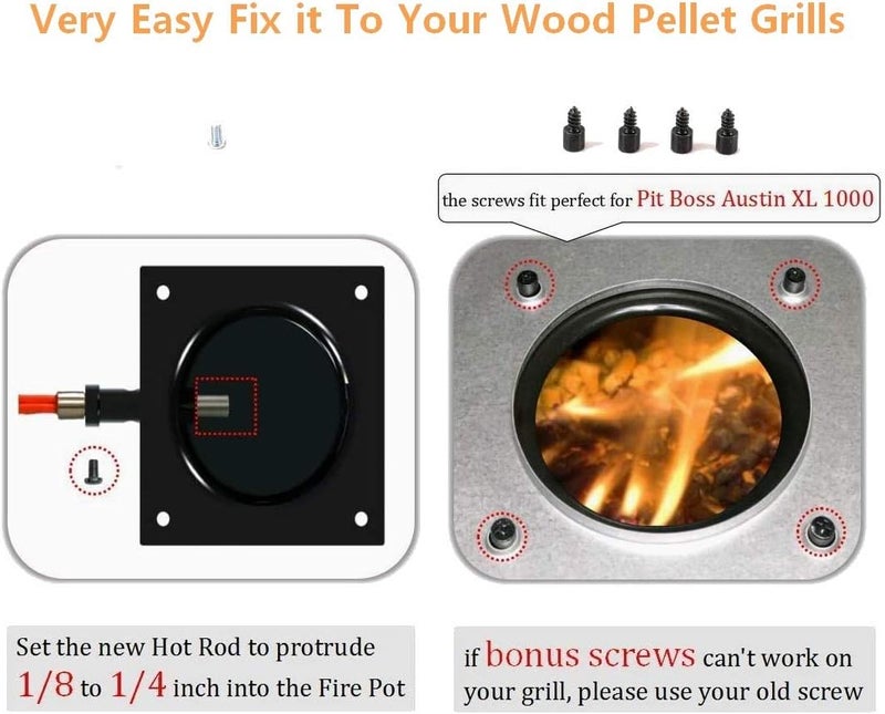 Firsgrill Replacements for Pit Boss Pellets Grill/Smoker Parts (2, Ignited Rod & Firebox) - Image 3