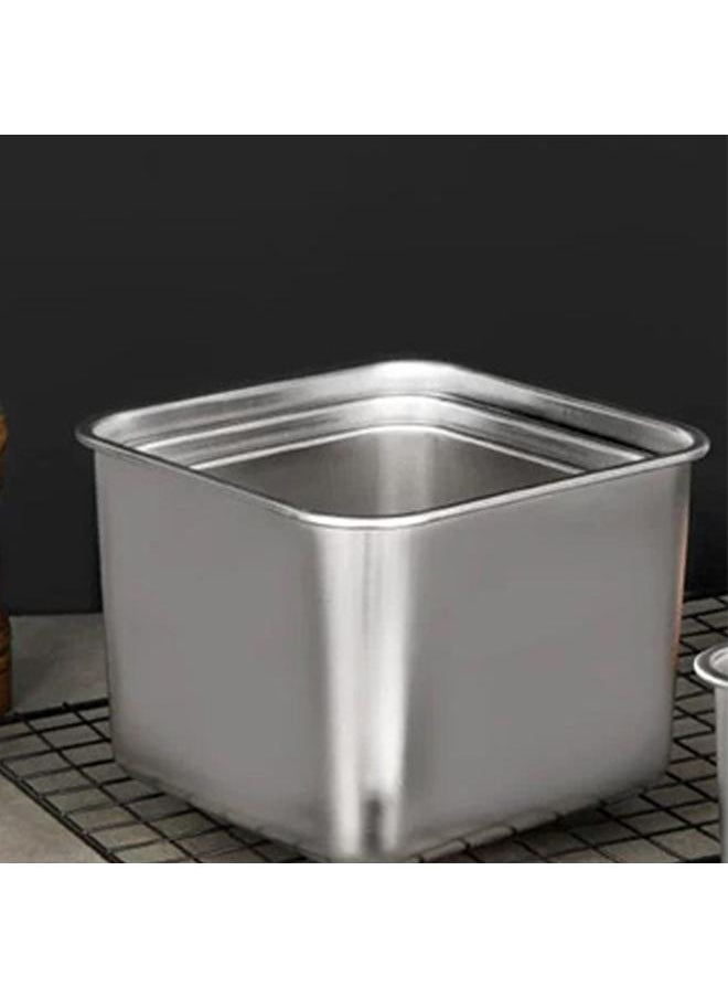Thoraya Stainless Steel Spice Box Quadrate Anti Rust Rounded Corners Seasoning Storage Box for Commercial Kitchens Restaurants 14cm/5.5in  - Image 4