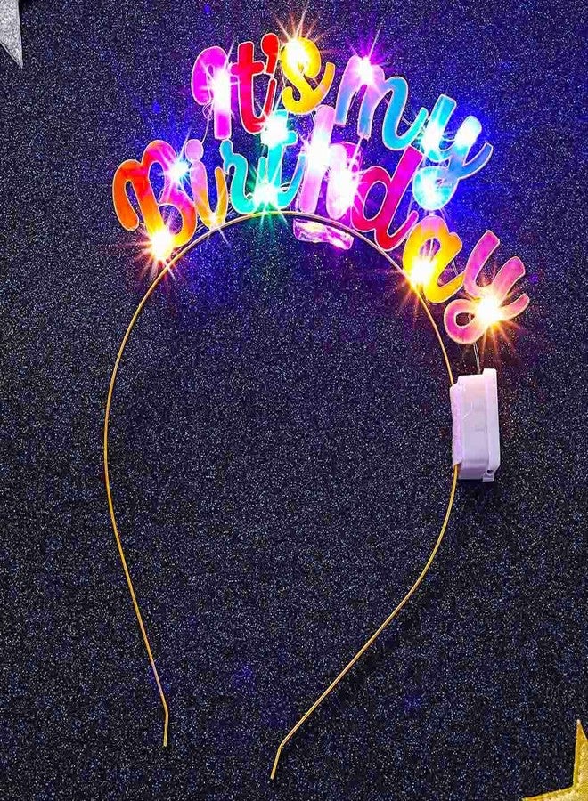 Zoestar Light Up Happy Birthday Headband Led It's My Birthday Hair Accessories for Women (Multicolour, One Size) - Image 4