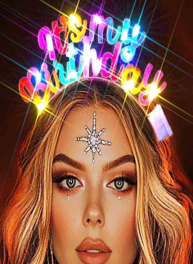 Zoestar Light Up Happy Birthday Headband Led It's My Birthday Hair Accessories for Women (Multicolour, One Size) - Image 1