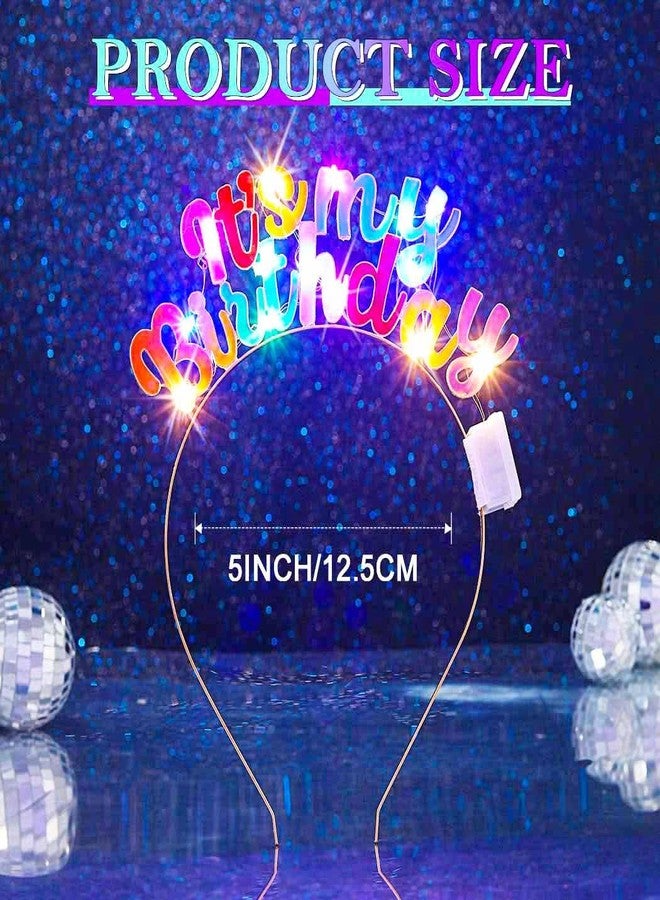 Zoestar Light Up Happy Birthday Headband Led It's My Birthday Hair Accessories for Women (Multicolour, One Size) - Image 2