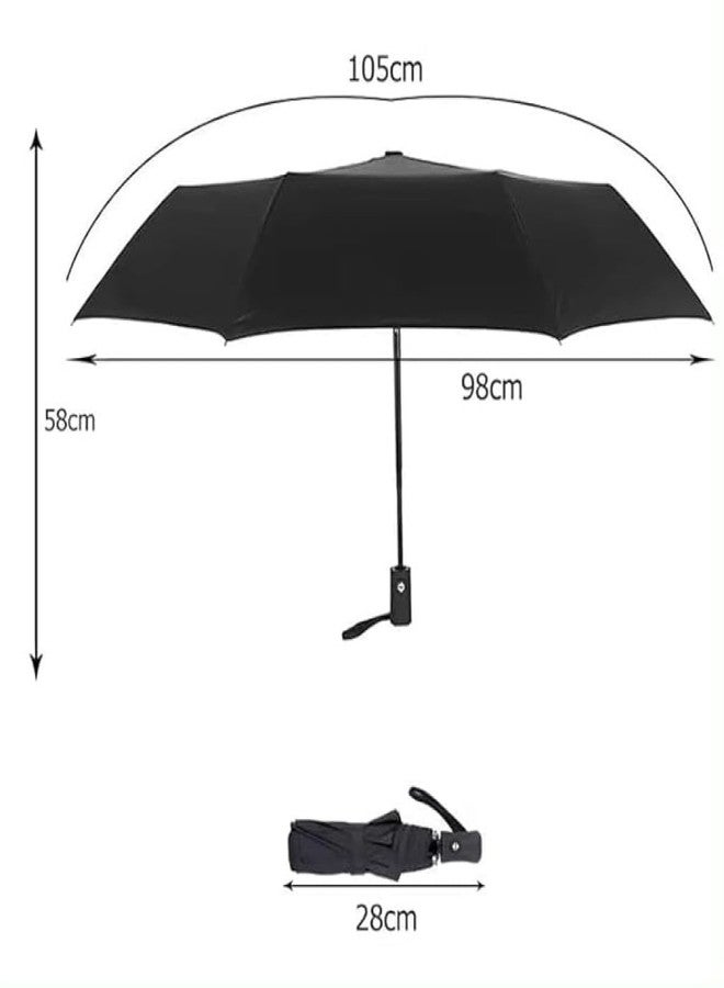 siddhak Travel Umbrella Windproof Automatic Factory Outlet Compact Travel for Men & Women - Windproof, Reinforced Canopy, Ergonomic Handle, 3 Fold with Auto Open/Close - Image 3