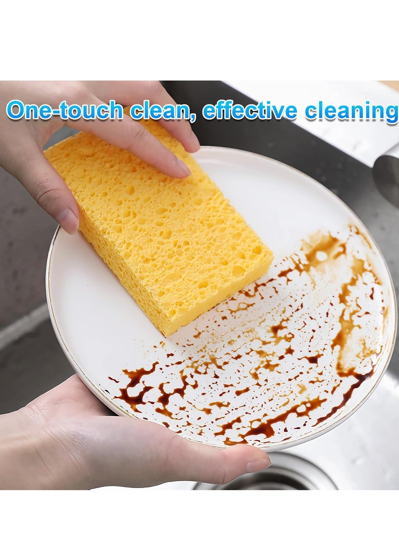 Dishwashing sponge, compressed kitchen cleaning sponge, natural wood pulp cotton, not easy to get oily, 6-pack - Image 5