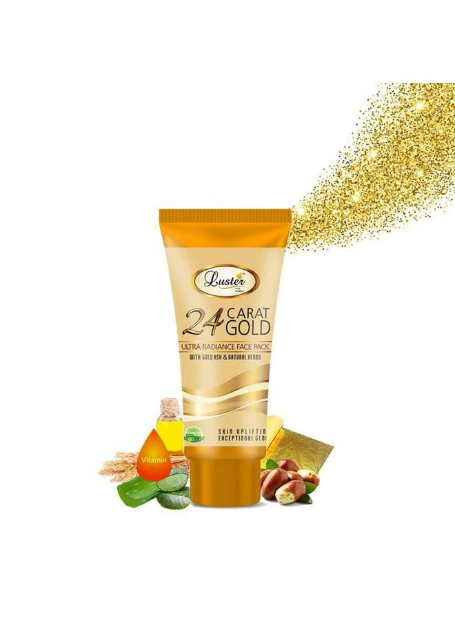 LUSTER Gold Face Pack For Ultra Radiance; Face Pack For Glowing Skin & Fairness; Tan Removal Face Pack; Face Pack For Men & Women (Paraben & Sulfate Free)60Ml - Image 2