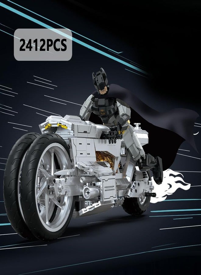 DUANT Dark K-Night Motorcycle Building Blocks Set for Adults, Classic Vintage Motorbike Model Toy, Collectible Gift for Motorcycle Enthusiasts- 2412Pcs - Image 2