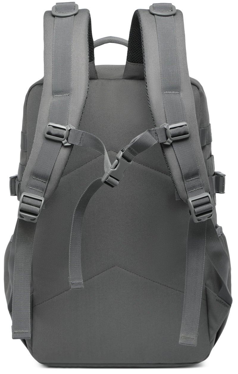 Wotony Military Tactical Backpack for Men Waterproof Daypack 3 Day Assault Pack Molle Bag with Water Bottle Holder (Grey, 30L) - Image 3