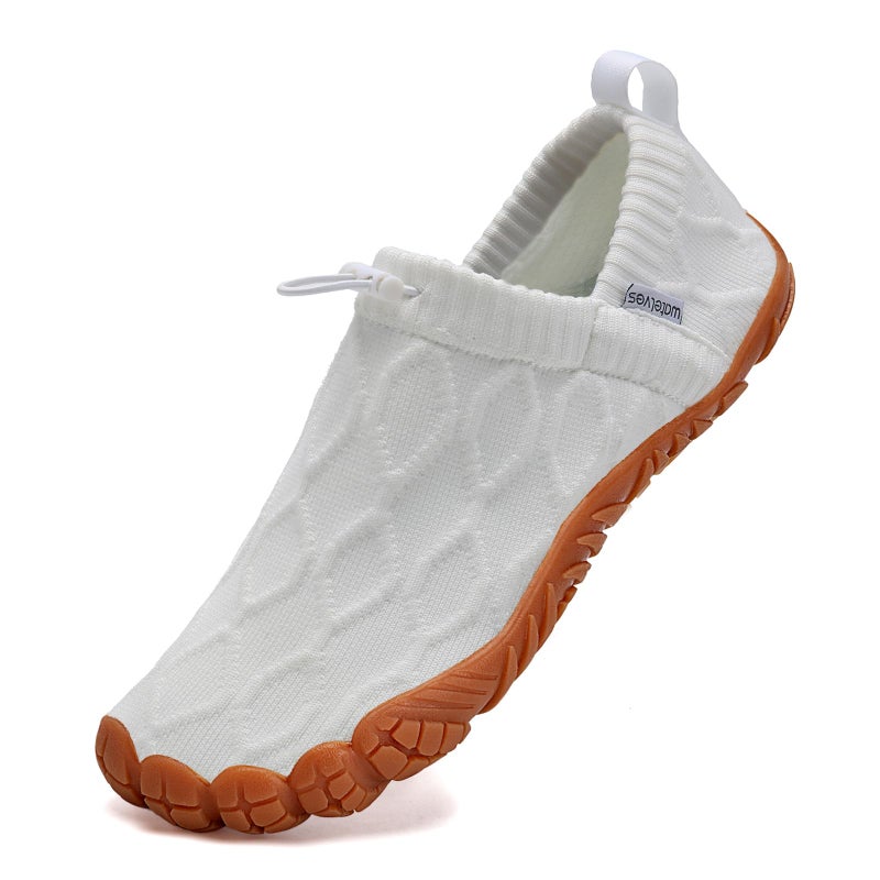 WateLves Barefoot Water Shoes Women Men Minimalist Comfortable Walking Shoes Beach Outdoor Running Sneakers (White,43) - Image 5