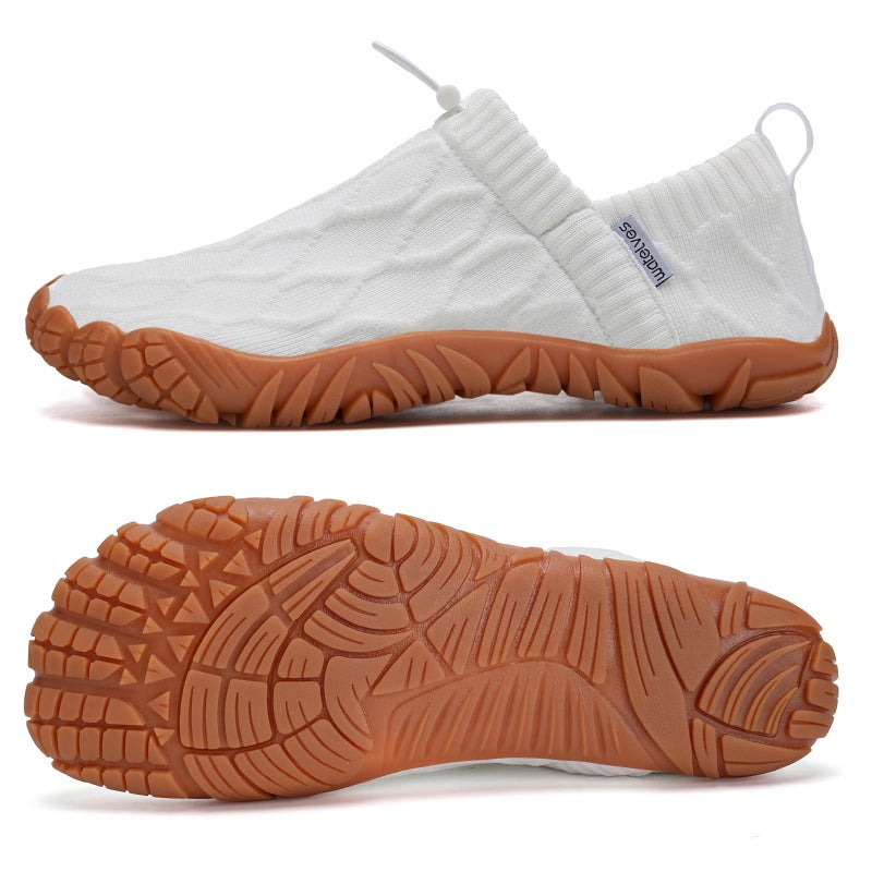 WateLves Barefoot Water Shoes Women Men Minimalist Comfortable Walking Shoes Beach Outdoor Running Sneakers (White,43) - Image 3
