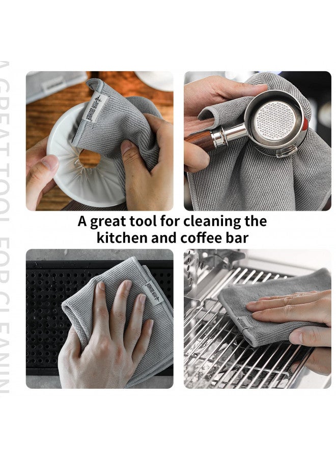 MHW-3BOMBER Barista Towels for Espresso 4Pack, 11" Microfiber Barista Cloth Espresso Cleaning Towel for Coffee Bar - Coffee Cleaning Accessories fit Espresso Machine|Steam Wand|Countertop CT5322 - Image 2