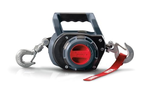 WARN ونش حفر محمول WARN 101575 مع حبل صناعي بطول 40 قدم: سعة سحب 750 رطل، رمادي - Image 3