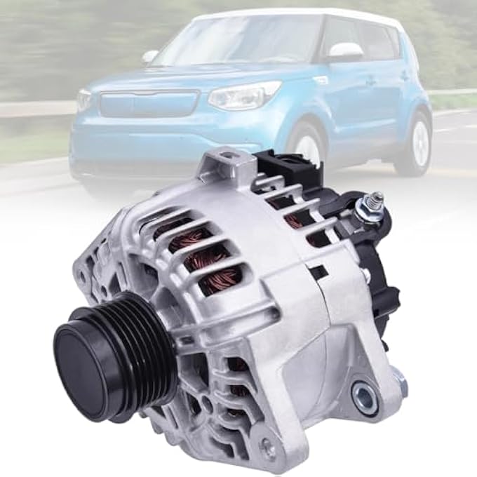 LONGKEES Alternator 12 V 110 A FIT Hyundai Veloster 2013-2017 & Kia 1.6 LSoul 2012-2016, Forte/Forte Koup / Forte5 2014-2016, Rio 2014-20176-Groove CW Pulley, Replaces 11609N 37300-2B760 AVA0174 - Image 1