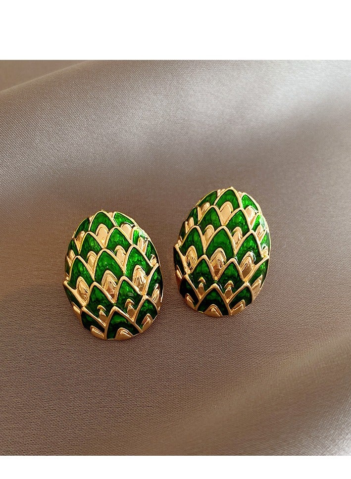 French Luxury  Vintage Round Earrings - Image 1