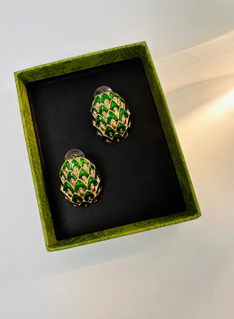 French Luxury  Vintage Round Earrings - Image 3