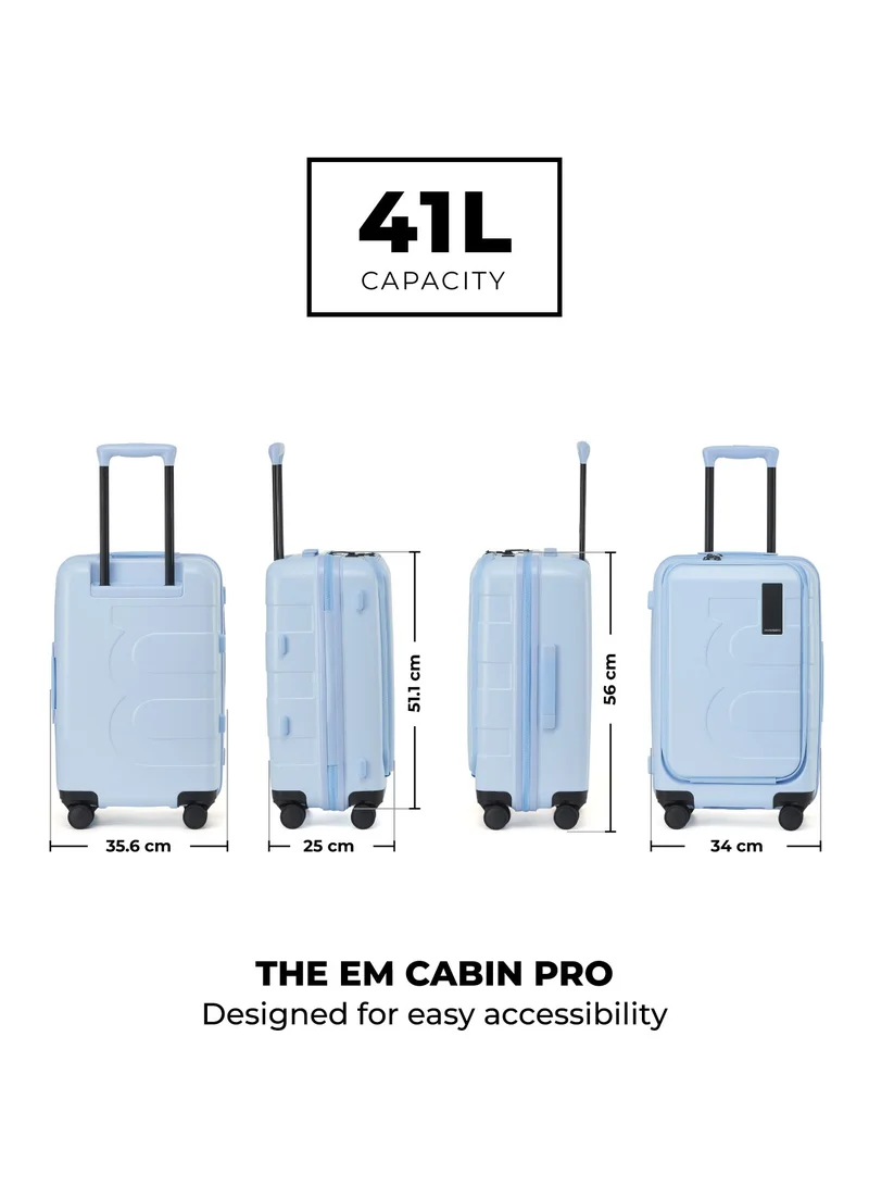 Mokobara The Em Cabin Pro - Durable Hard Shell | Shy Blue, Blue